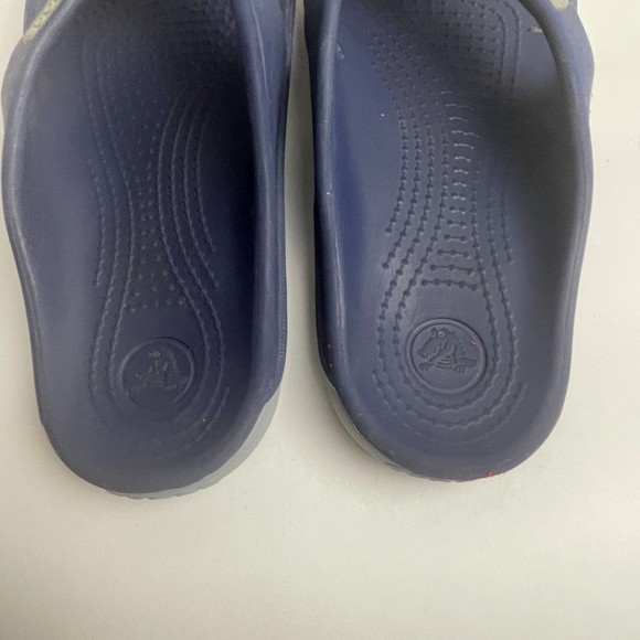 croc blue thong sandal size 4 m- 6W - Picture 3 of 10